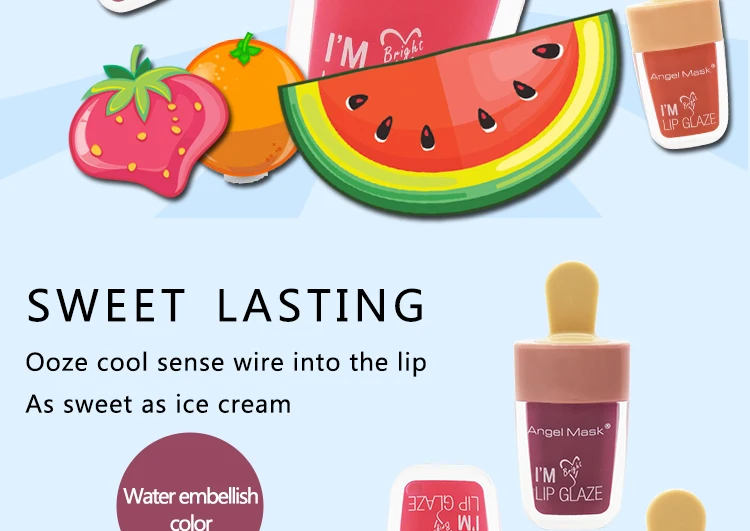 ANGEL MASK Cherry Liquid Lipstick Pink Lip Tint Magic Lip Plumper Nature Long Lasting Moisturizing Matte Lipstick (3)