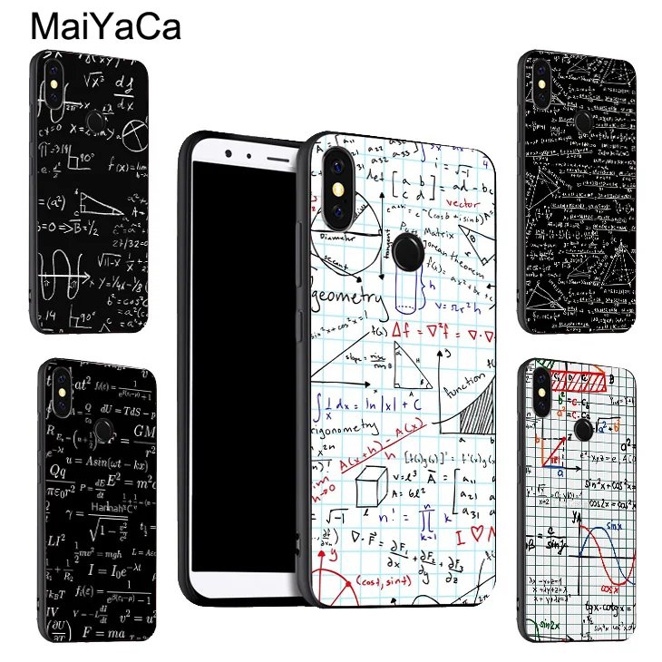 

MaiYaCa Math Formulas Equations Case For Xiaomi Redmi 5 Plus S2 6A Note 5 Pro 7 5A 4X Mi 8 6X A2 6 9 Max 3 2 Mix 2s F1 Cover