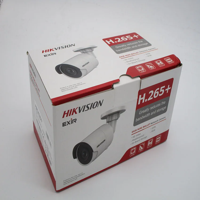 Hikvision 8MP DS-2CD2085FWD-I пуля сетевая камера; sd-карта H.265+ POE CCTV камера безопасности 30 м IR диапазон ip-камера с логотипом