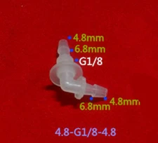 4,8-G1/8-4,8 пластиковые локоть трубы шланг соединитель 90 градусов