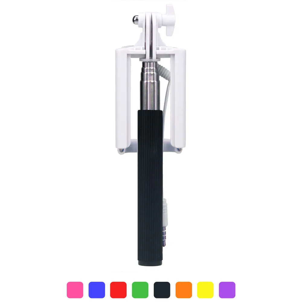 

Non-Slip Soft Rubber Handle Design Portable Extendable Handheld Fold Self-portrait Stick Holder Monopod For Mobile Phones #ES