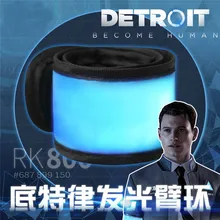 Горячая игра Детройт: стать человеком светодиодный светильник Коннор Кара светящийся браслет на руку повязку кольцо косплей реквизит аксессуары