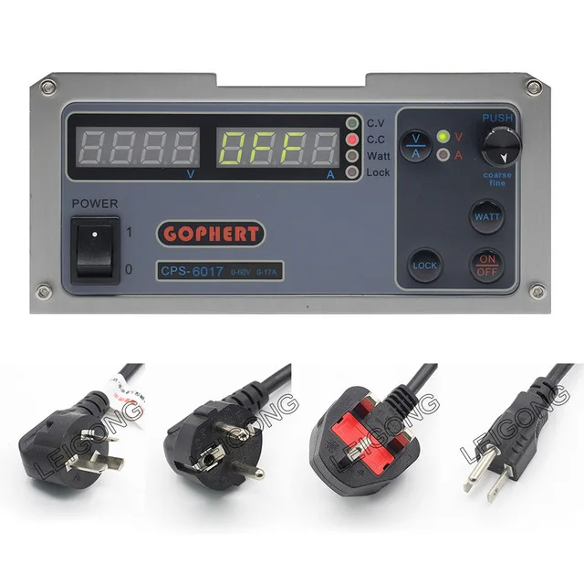 

CPS-6017 Updated Version 1000W 0-60V/0-17A,High power Digital Adjustable DC Power Supply CPS6017 220V