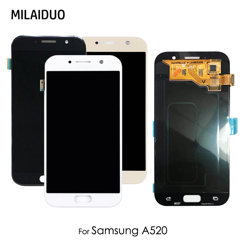 

AMOLED For SAMSUNG GALAXY A5 2017 A520 A520F SM-A520F LCD Display Super OLED Touch Screen Digitizer Assembly Replacement