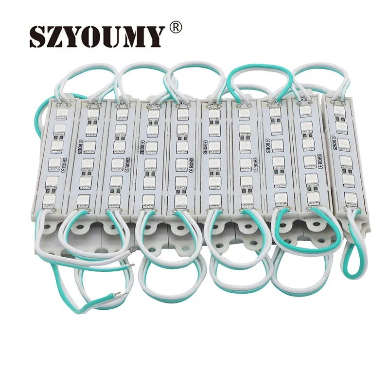 SZYOUMY 5050 Модули 6 светодиодов белый/теплый белый, зеленый, синий и красный цвета рекламы светодиодное лампы Водонепроницаемый IP65 DC12V 1000 шт./лот
