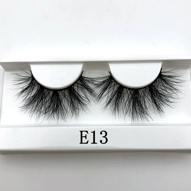Mikiwi 25mm False Eyelashes Wholesale Thick Strip 25mm 3D Mink Lashes Custom Packaging Label Makeup Dramatic Long Mink Lashes 5