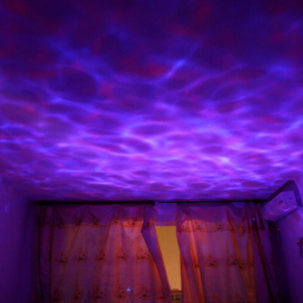 

Romantic Aurora Master Projector Colorful LED Relaxing Ocean Wave Projector Pot with Speaker / US-plug Power Adapter White
