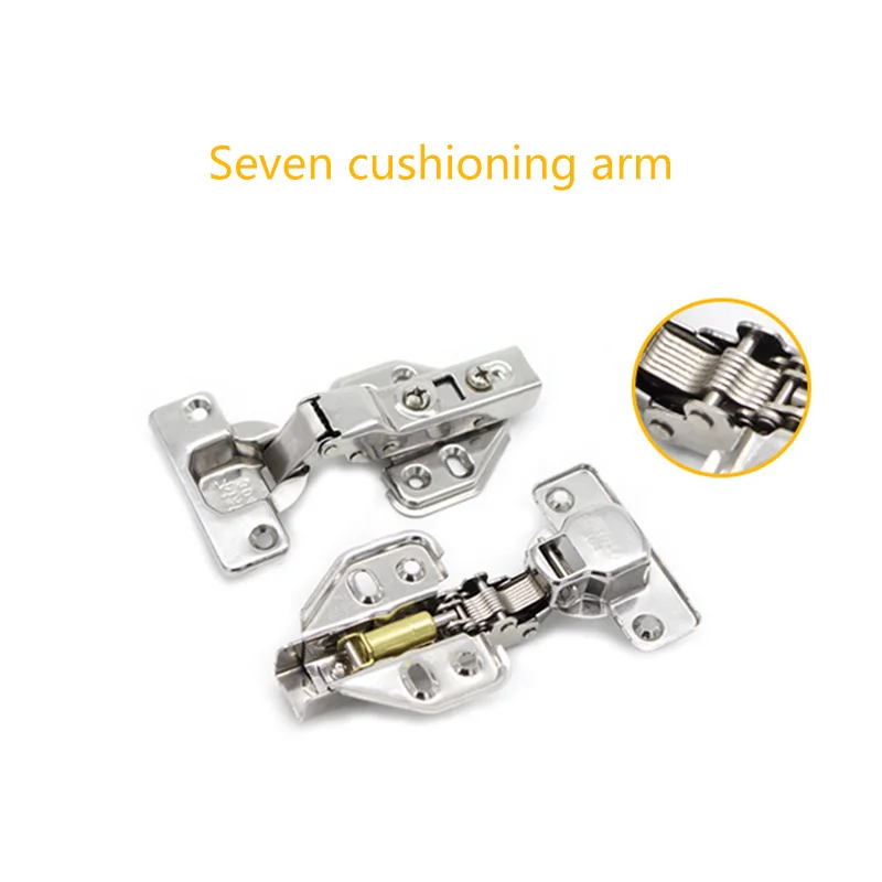 

4 Pcs Stainless Steel Soft Slow Close Cabinet Door Hinges Hydraulic Hinges Damper Buffer JDH99