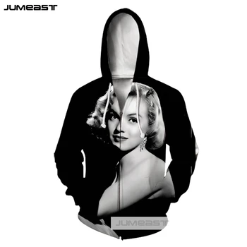 

Jumeast Brand 3D Printed Clothes Men/Women Sexy Goddess Marilyn Monroe Zipper Hoodie Fashion Long Sleeve Jacket Sport Pullover