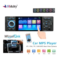Hikity 1 din jsd-3001 Auto Radio 4 Pollici di Tocco Dello Schermo Dello Specchio di Collegamento Audio Auto Bluetooth Videocamera vista posteriore Aux Auto Lettore Multimediale