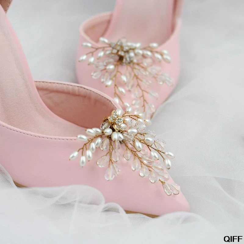 Shoe Clips Bridal Accessories | Shoe Clips Decoration Bridal | Pearl ...