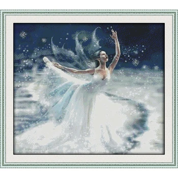 

Ballet on Ice Needlework,DIY DMC Cross stitch,Sets For Embroidery kits, Counted or Stamped Cross-Stitch figure gift living room