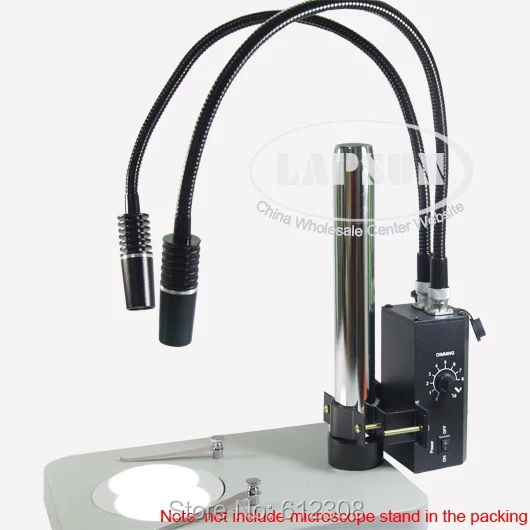 6 Вт двойной светодиодный светильник с гусиной головкой источник лампы для промышленности стерео микроскоп объектив камера Лупа 110 V-240 V адаптер D-6