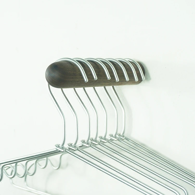 Solid wood round Robe hooks decorated bedroom wall hanger creative