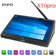 PIPO X10 pro TV Box 10.8 inch IPS Mini PC Windows 10 Andriod 5.1 Intel Cherrytrail Z8350 WiFi Bluetooth4.0 HDMI 4GB RAM 64G ROM