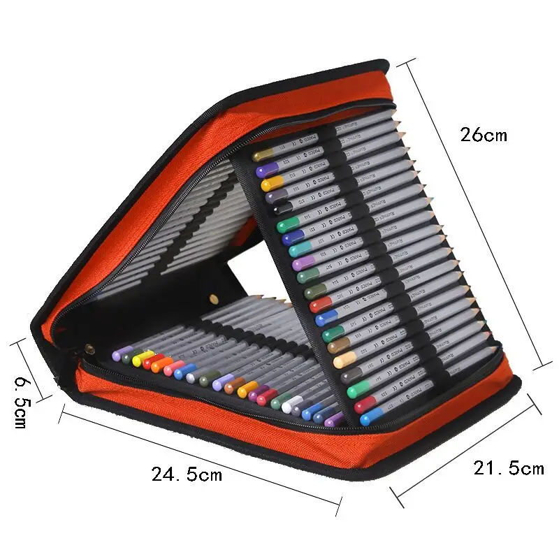 

Luxury School Pencil Case Oxford 120 Holes Large Penal Pencilcase Folding Zipper Pen Case Box Bag Multifunction Pouch Stationery