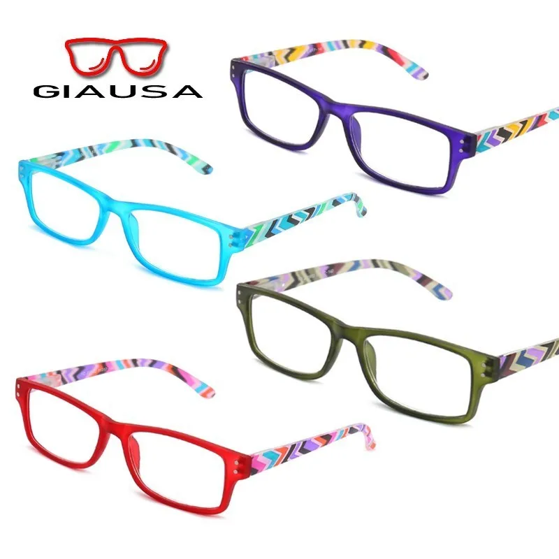 

Reading Glasses Women Men Fashion Colorful Square Frame Square Eyeglasses Clear Lens Ultralight Glass Diopter 1 1.5 2 2.5 3 3.5