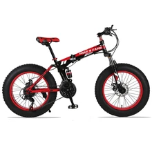 Mountain Bike 20″x 4.0 Folding Bicycle 21 speed road bike fat bike variable speed bike Front and Rear Mechanical Disc Brake