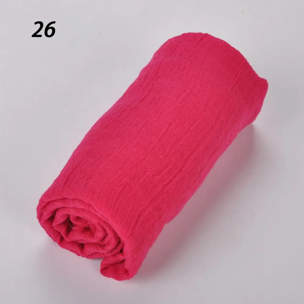 26 Rose Red Sparsil женские летние мягкие TR хлопковые шарфы Ретро кисточки сплошной цвет 180x90 шали женские тонкие палантины хиджаб пляжный праздничный шарф - Цвет: 26 Rose Red