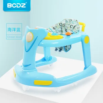 

Baby Adjustable Walker Baby Balance First Steps Car Early Educational Music Kids Toddler Trolley Sit-to-Stand Walker 6-18Months