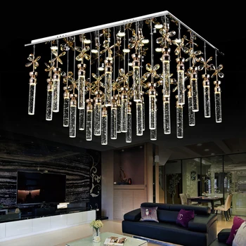 

Super simple bubble crystal column living room lamp bedroom chandelier led creative fashion modern crystal lighting fixture led
