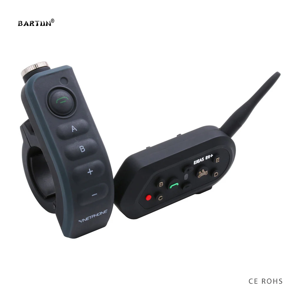 Гарнитура для мотоциклетного шлема Bartun с дистанционным управлением Bluetooth 6