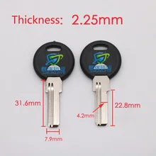 10 шт. x левый узкий паз Болванка для ключа для мотоцикла длина замены 32 мм JF013