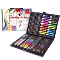 168pcs Drawing Art Set School Painting Pen Marker Watercolor Brush Pen For Kids Gift Box Art Supplies