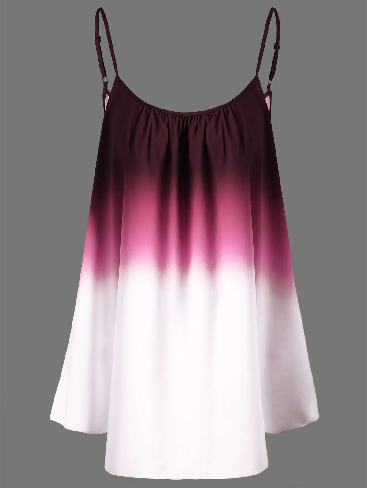 Wipalo размера плюс 5XL Женская одежда омбре печати Cami Top Tie Dye Camisole Лето рукавов пляжный жилет дамы топы большой размер