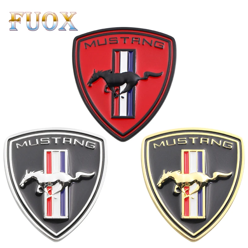 

New 3D Metal Chrome Car Styling Running Horse Emblem Badge For Ford Mustang Shelby GT Rear Trunk Decor Sticker Car Accessories