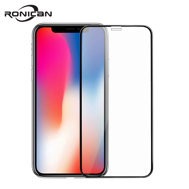  Für iPhone 11 Pro Max 3D Gebogen Gehärtetem Glas Weiche Kante High Definition Anti Blau Licht Scree