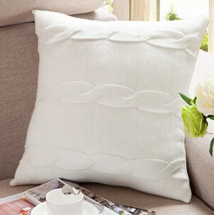white with inner Повседневное Стиль Acrylich Подушки дело 45x45 см Вязание Наволочки диван автомобиль украшения офиса Подушки Детские крышка - Цвет: white with inner