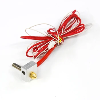 

DIY Hot End Kit 0.4mm Nozzle 40mm Extruder Throat 12V Heater Thermistor Aluminum Heater Block For Anet A6 A3 3D Printer Part