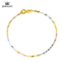 18k Pure Gold Female Bracelets Fine Jewelry Four Clover Gift Girl Thin Trendy Solid 750 Real Bangle Party Good Nice Like True