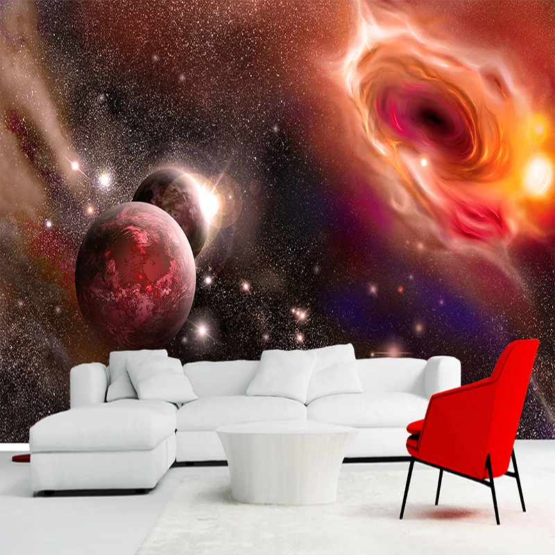 

Custom Any Size 3D Photo Wallpaper Beautiful Universe Starry Galaxy Large Mural Wall Painting Wallpapers For Living Room Bedroom