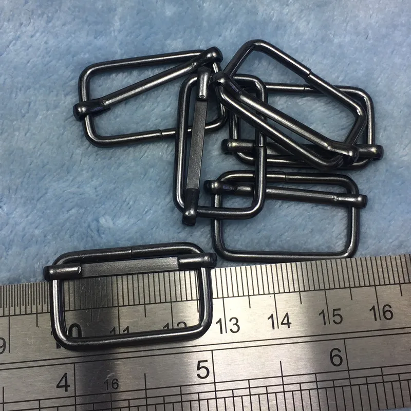 25MM Gunmetal Metal Slides Tri-glides Wire-formed Roller Pin  Buckles