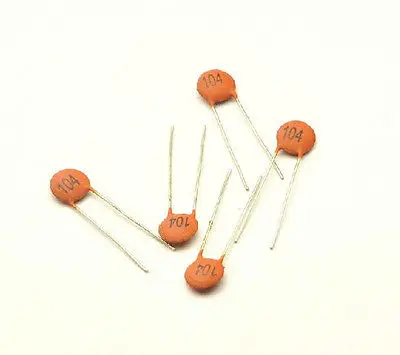 100pcs Ceramic Disc Capacitors 50V 100nF 0.1uF 104pF