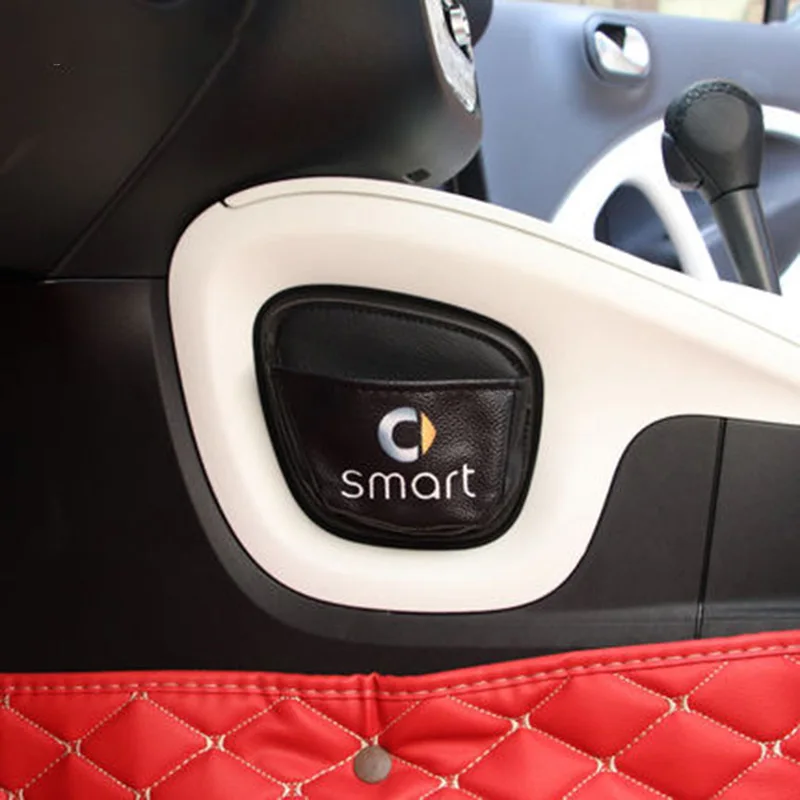 

For Smart Fortwo Forfour 453 451 Car Mobile Phone Sundries Card Stroage Bag Mesh in the Trunk Organizer Stick Bag Car-styling