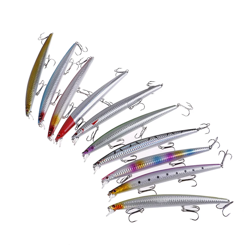  1pcs Big Laser Minnow Fishing Lures Fishing Hard Bait Crankbaits Artificiais Sea Wobbler Swimming B