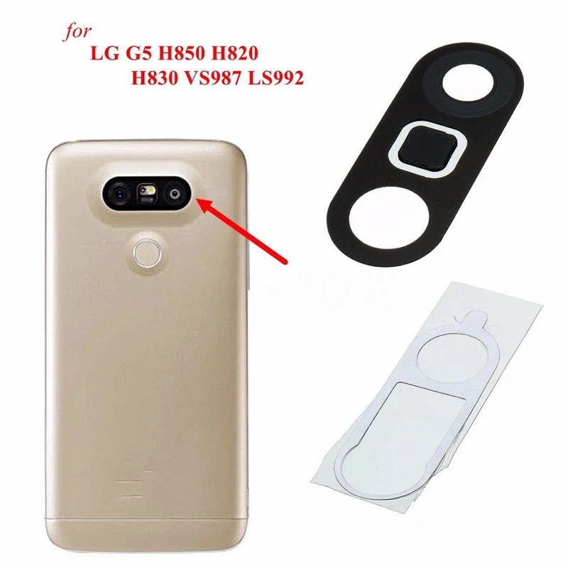 Горячий задний тыловой объектив камеры крышка для LG G5 H850 H820 H830 VS987 LS992 с клеем телефон запасные части