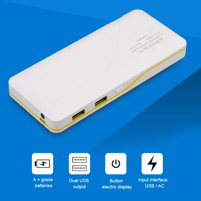 imágenes para Tamaño Portable Recorrido Al Aire Libre fuente de Alimentación Para Teléfonos Móviles Banco de la Energía Externa 7500 mAh Cargador Dual USB Para El Iphone imágenes para Tamaño Portable Recorrido Al Aire Libre fuente de Alimentación Para Teléfonos Móviles Banco de la Energía Externa 7500 mAh Cargador Dual USB Para El Iphone