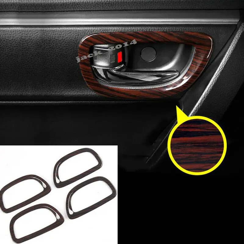 

Peach wood grain Interior Inner Car Door Handle Bowl For Toyota Corolla 2014-2018