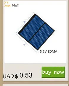 Мини-поли Панели солнечные 2В 100MA для Перезаряжаемые 1,2 V Батарея с блоком питания постоянного тока небольшой мотор