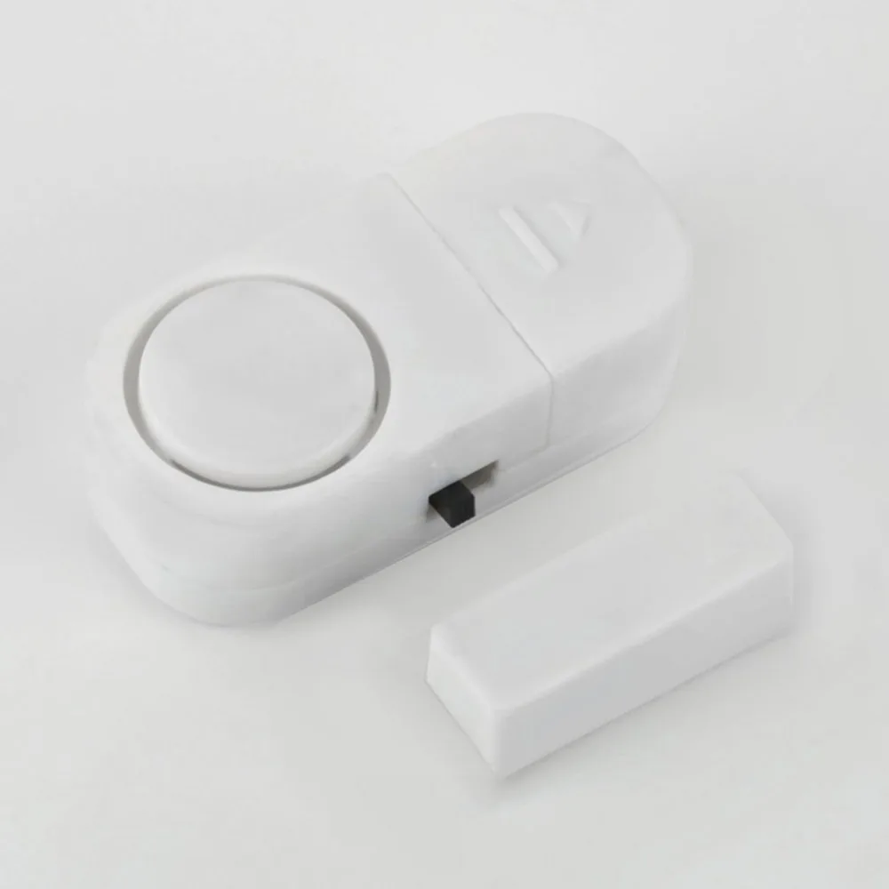 

Mini Self-adhesive Wireless Door Window Magnetic Sensor White 90 dB Super Loud Burglar Entry Alarm Alert With Sticker Dustproof