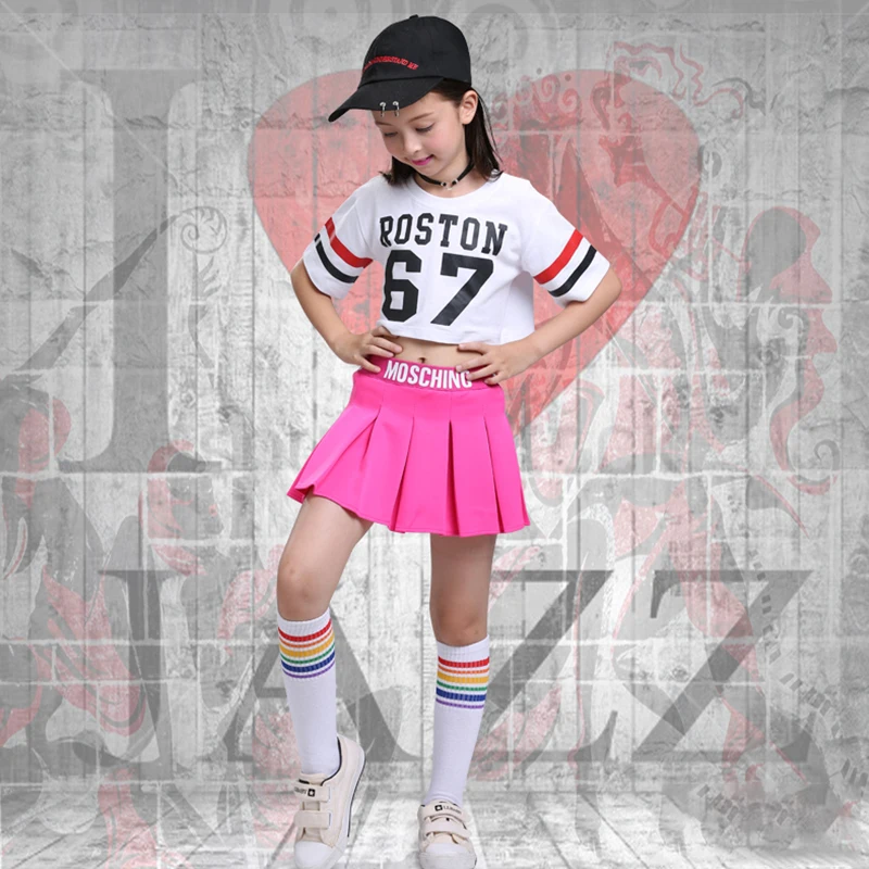 Jazz Dance Children Performance Costume Casual Hip Hop Stage Wear Letter Print Dance Costumes Jazzy Stripe Dance Wear Kids Cloth Jazz Dance Children Performance Costume Casual Hip Hop Stage Wear Letter Print Dance Costumes Jazzy Stripe Dance Wear Kids Cloth