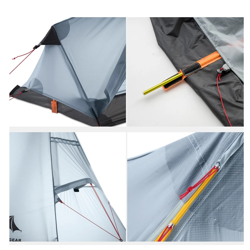 3F UL GEAR Oudoor Сверхлегкий кемпинговый тент 3 сезона один человек профессиональный 15D