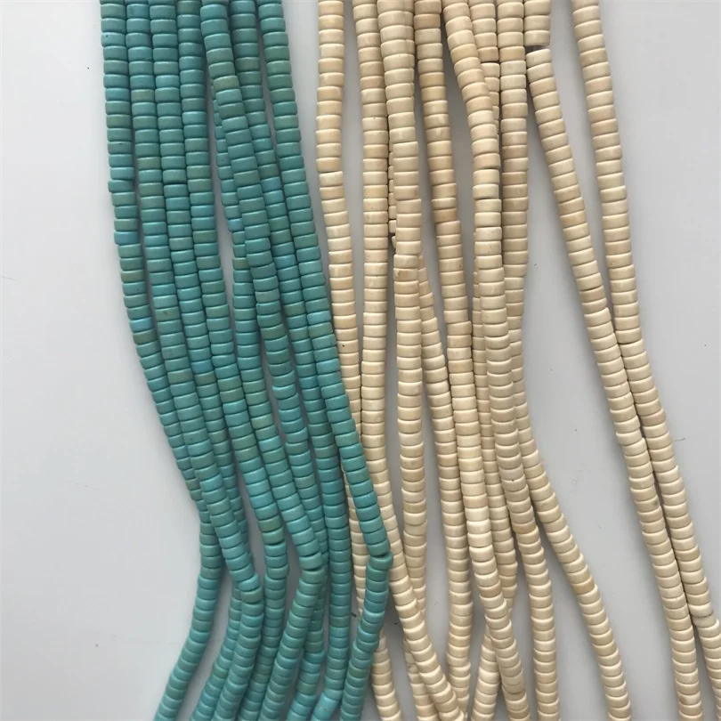 

Howlite Turquoises Heishi Beads 15" Strand 2*4/3*6/3*8 MM Pick Size Natural Stone For Jewelry Making DIY Necklace Bracelet Gifts