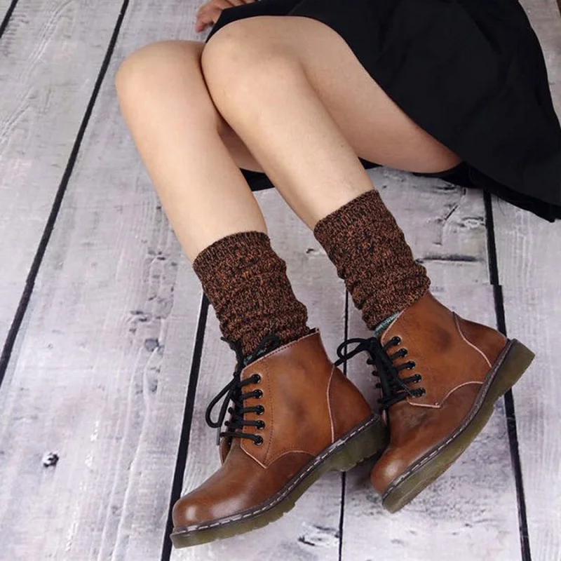 

[COSPLACOOL]New Japanese harajuku retro style meias autumn winter warm thick cotton socks women patchwork calcetines mujer