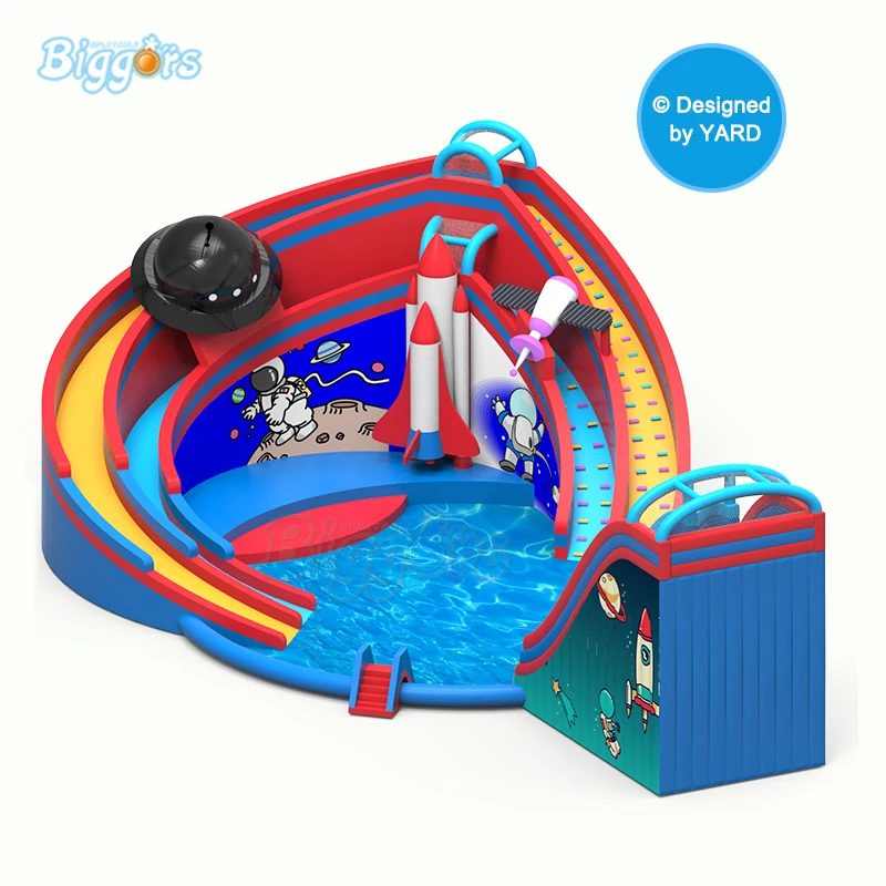 Новый дизайн 0,55 мм ПВХ гигантский надувной аквапарк надувная горка детские игрушки горка для продажи с бесплатной воздуходувкой