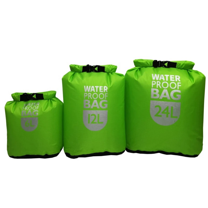Bolsa seca impermeable flotante para natación, paquete de Rafting, Kayak, río, Trekking, vela, Canoing, sacos secos, 6L, 12L, 24L